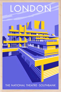 National Theatre Wooden Postcard
