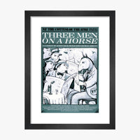 Three Men on a Horse 1987 Print