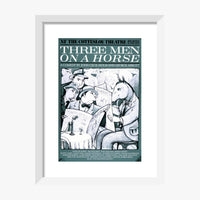 Three Men on a Horse 1987 Print