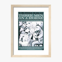 Three Men on a Horse 1987 Print