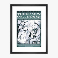 Three Men on a Horse 1987 Print