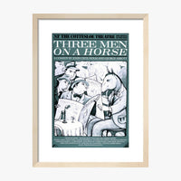 Three Men on a Horse 1987 Print