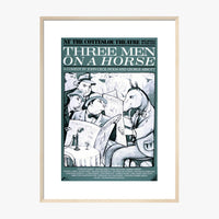 Three Men on a Horse 1987 Print