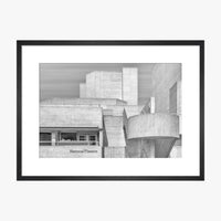 National Theatre Greyscale Print