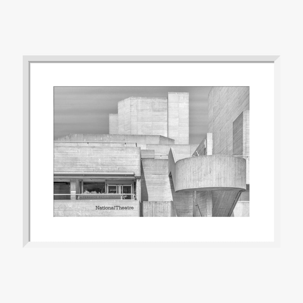 National Theatre Greyscale Print