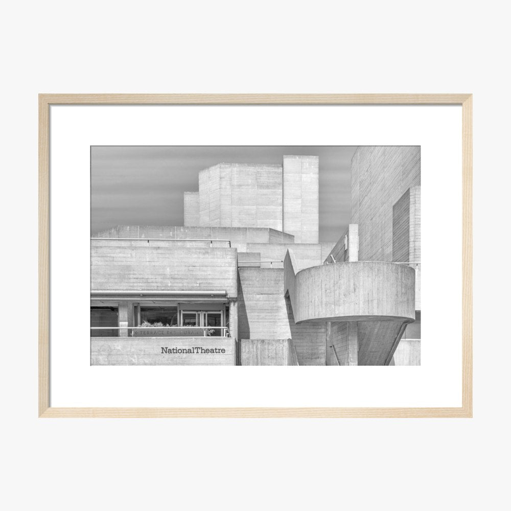 National Theatre Greyscale Print