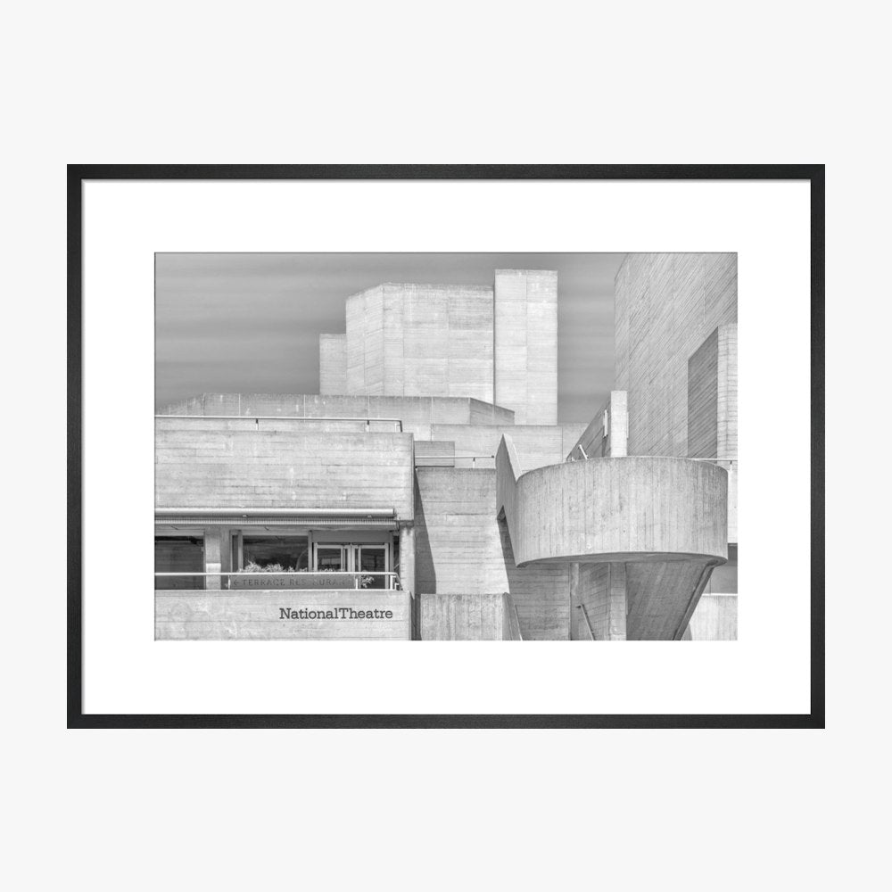 National Theatre Greyscale Print