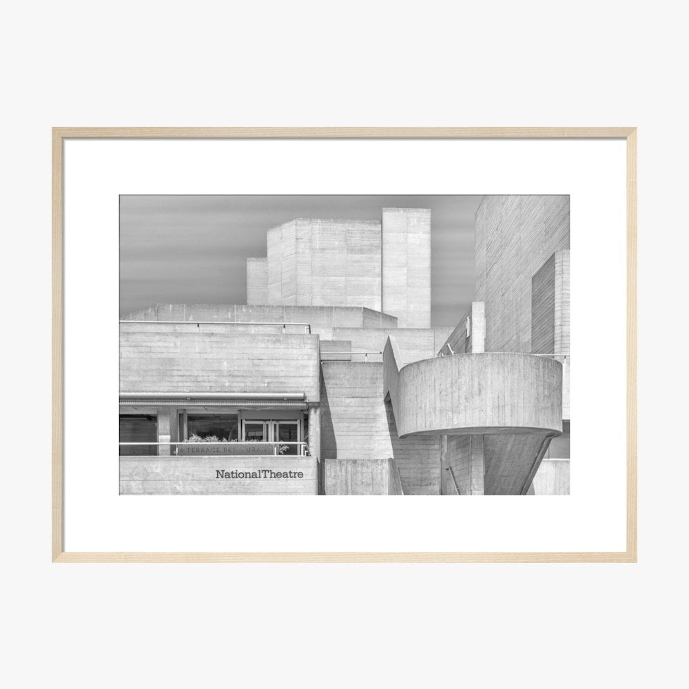 National Theatre Greyscale Print