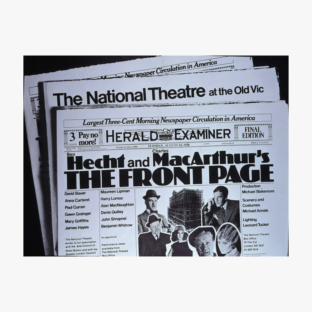 The Front Page 1972 Print