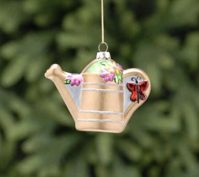 Watering Can Glass Bauble