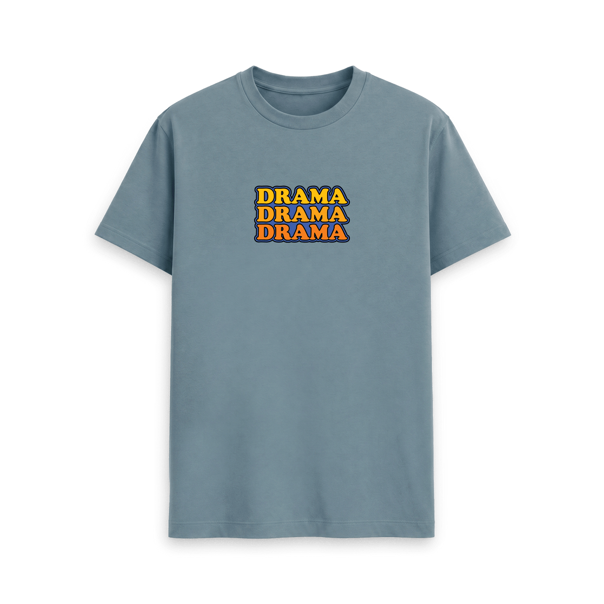 Stone Blue Printed T-shirt Front