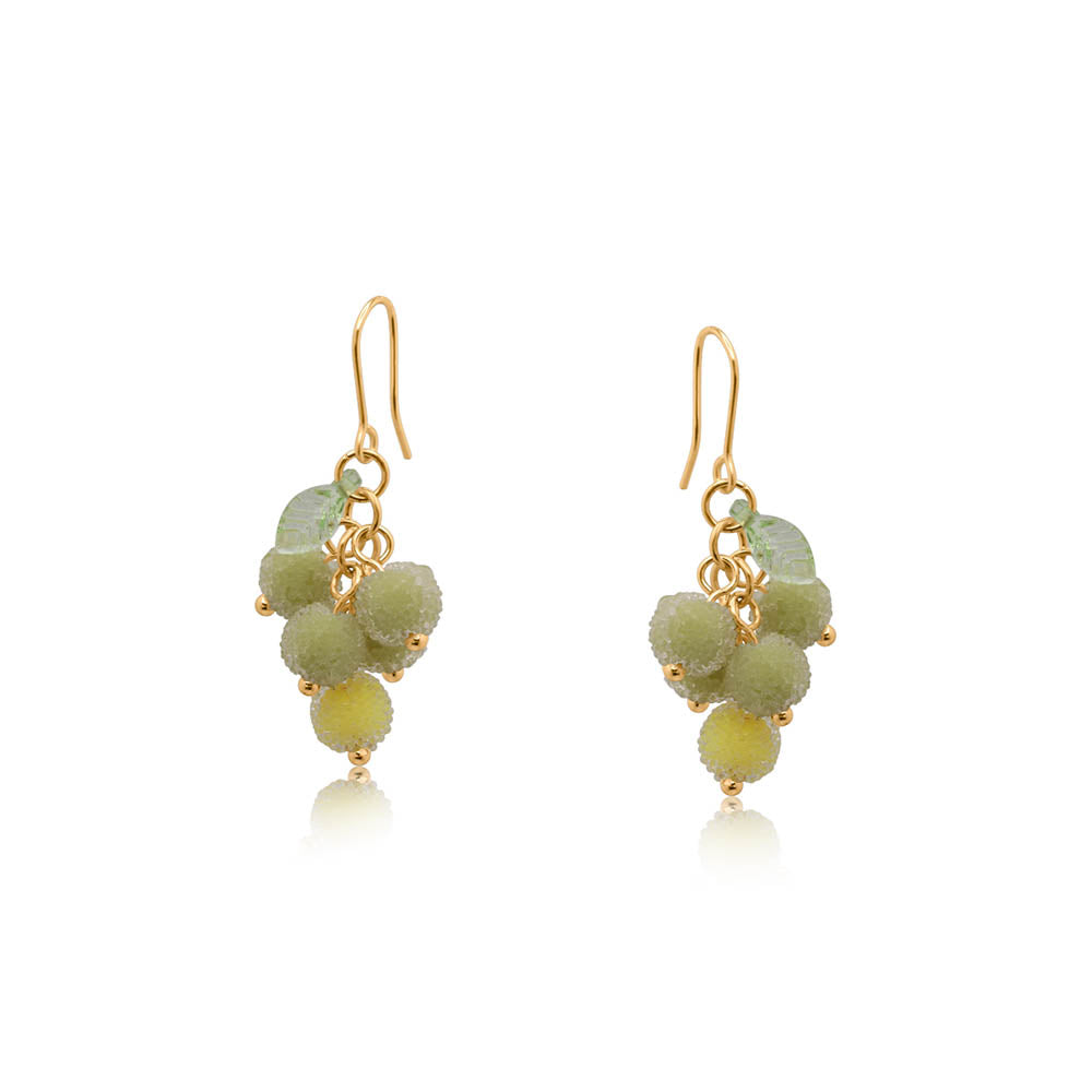 Drop Earrings - Green Grapes