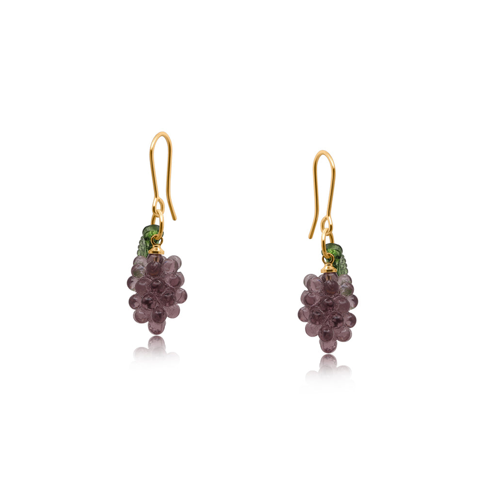 Drop Earrings - Lilac Grapes