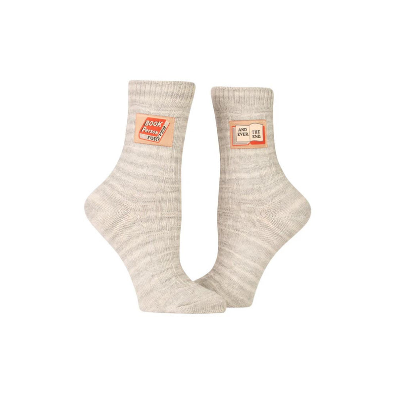 Book Person Forever Tag Socks