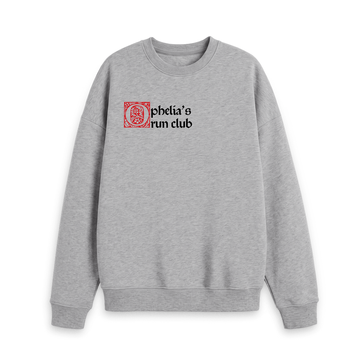 Athletic Grey Printed Sweater Front