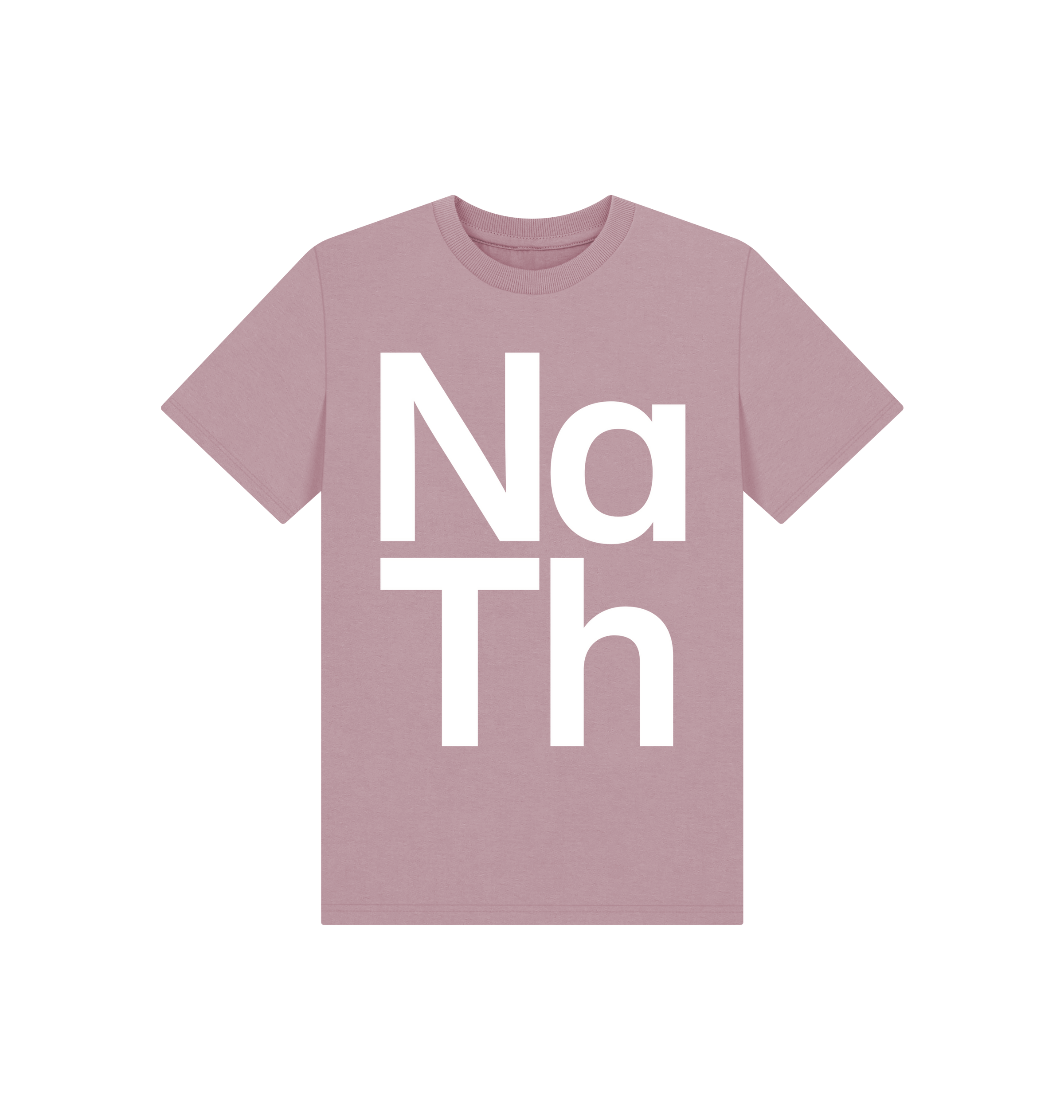 Mauve Printed Kids T-Shirt Front