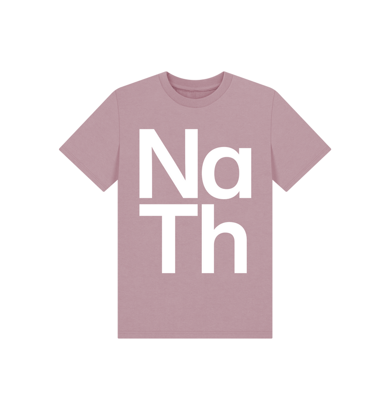 Mauve Printed Kids T-Shirt Front