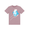 Mauve Printed Kids T-Shirt Front