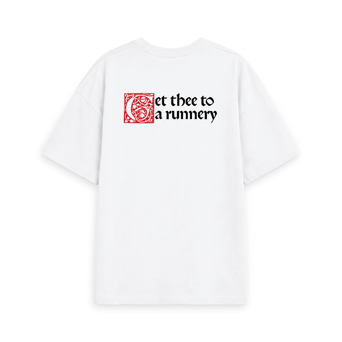 White Printed T-shirt Back