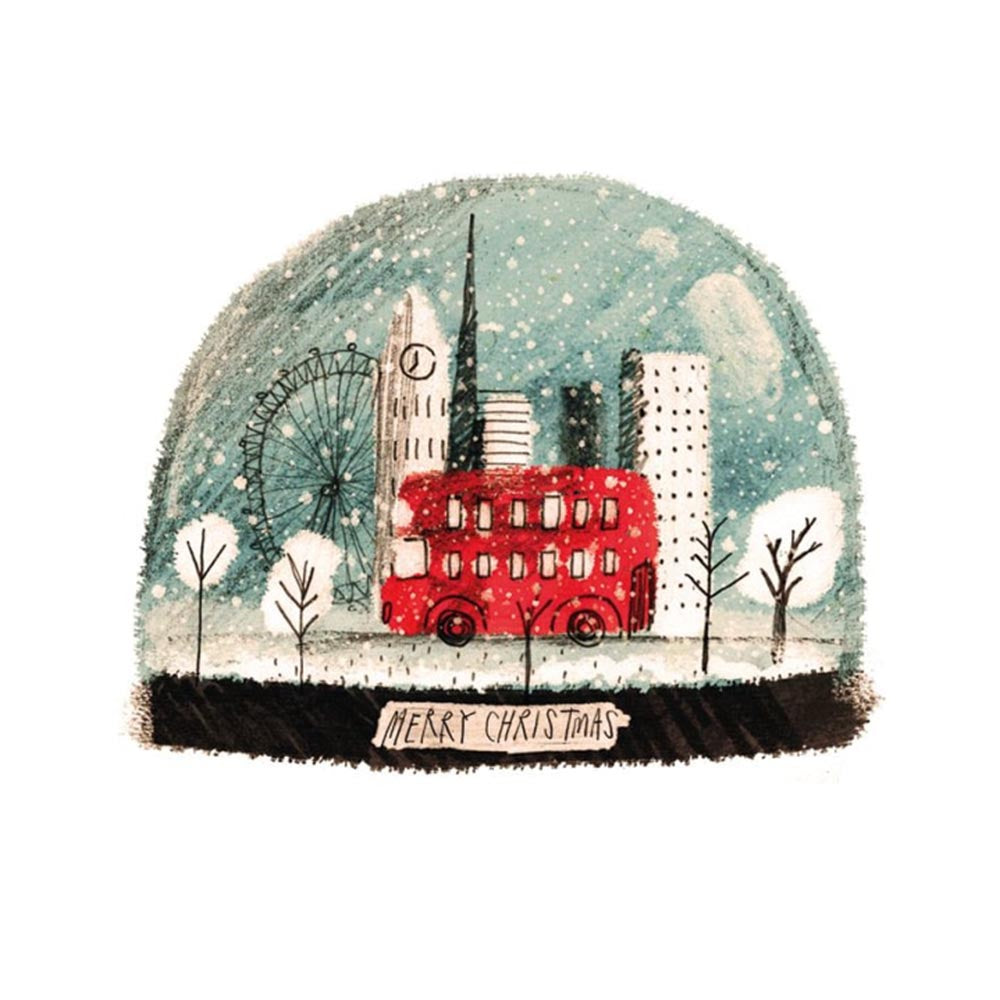 London Snow Globe Christmas Cards - Pack of 8