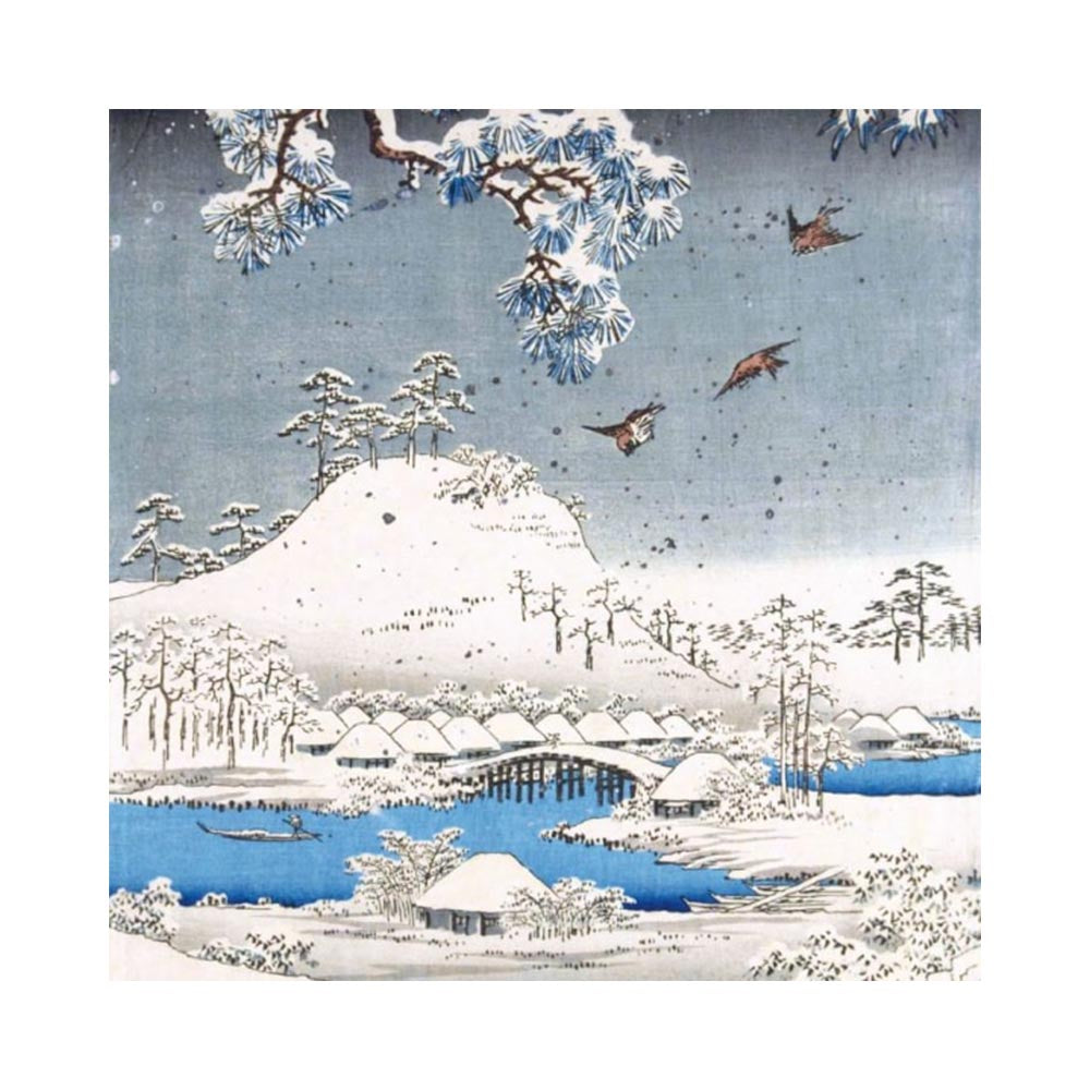 Snow Scene in the Garden of a Daimyo Christmas Cards - Pack of 5