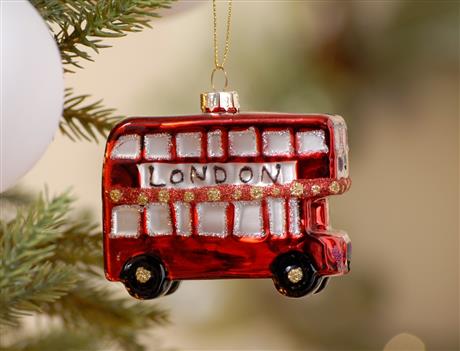 Glass London Bus Decoration