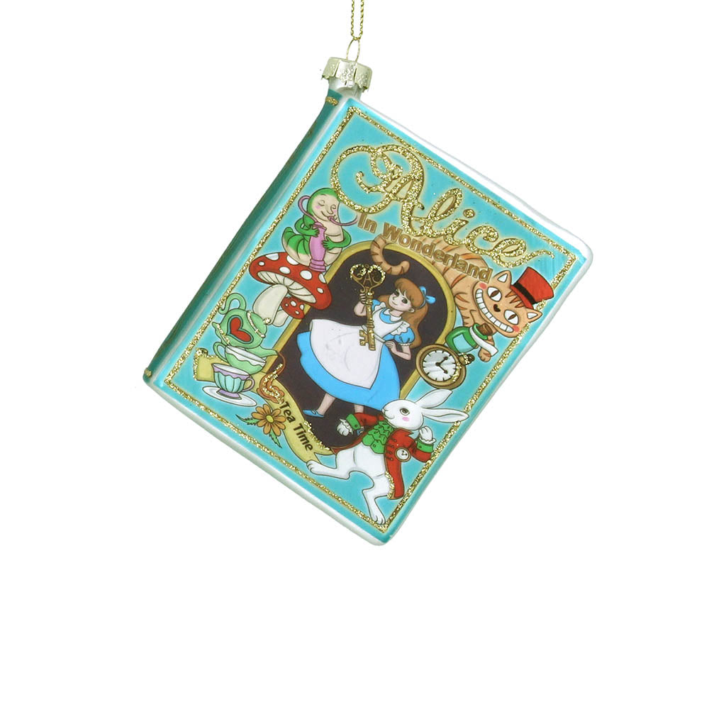 Alice in Wonderland Glass Book Decoration