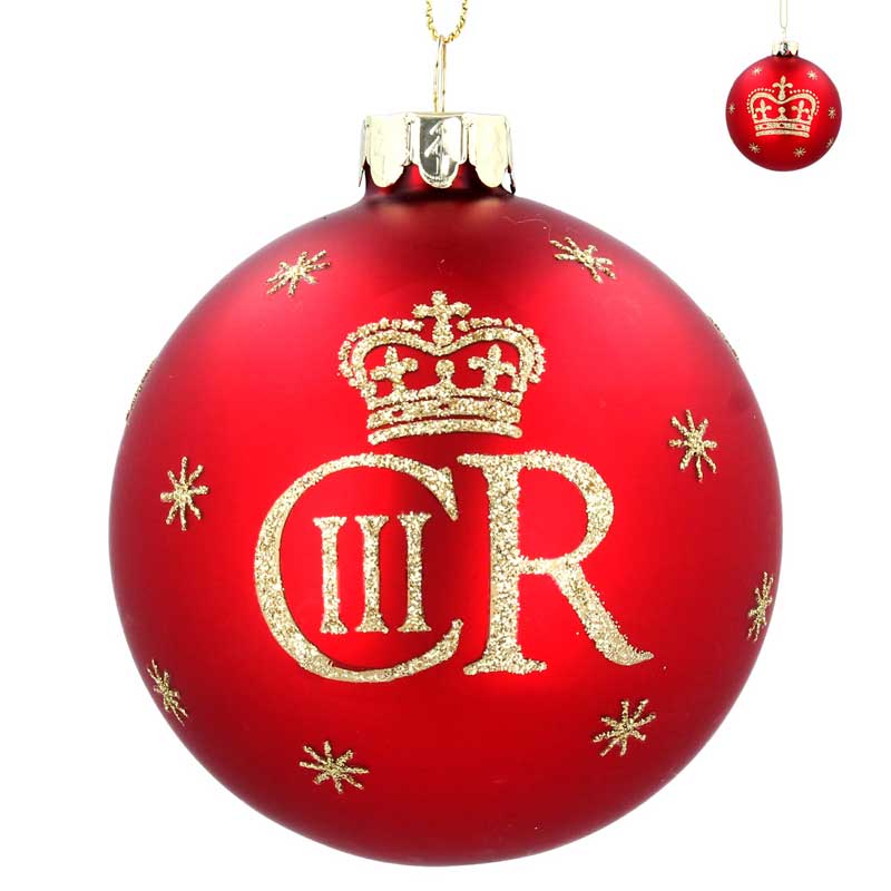 Red Royal Glass Bauble Decoration