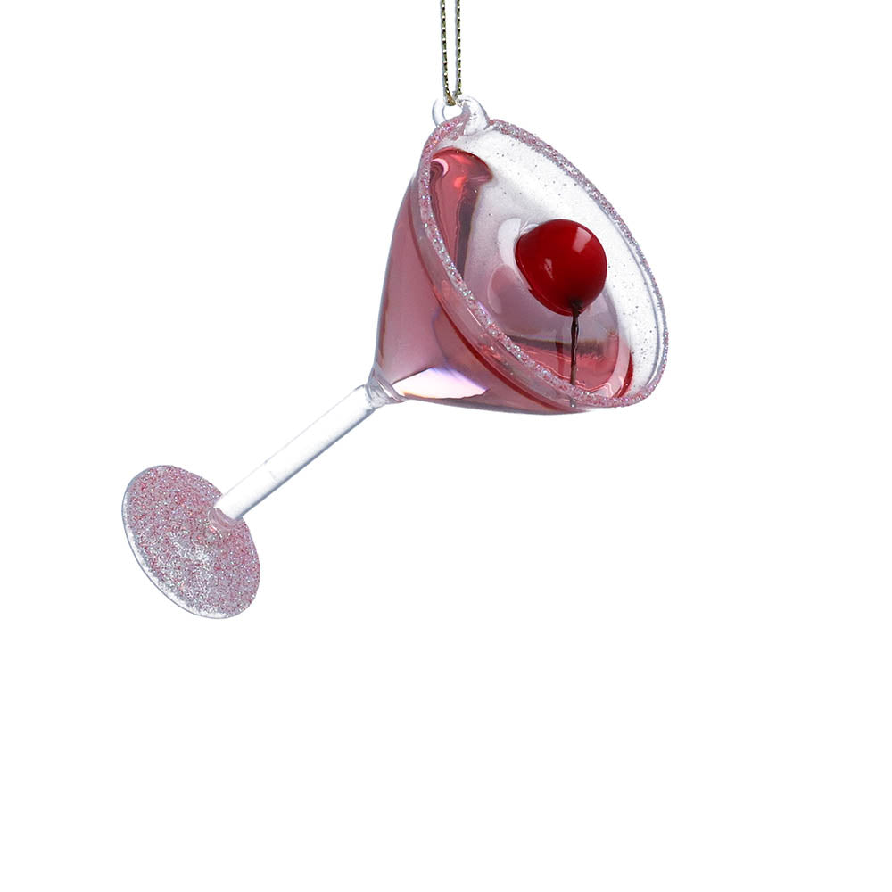 Martini Glass with Cherry Decoration