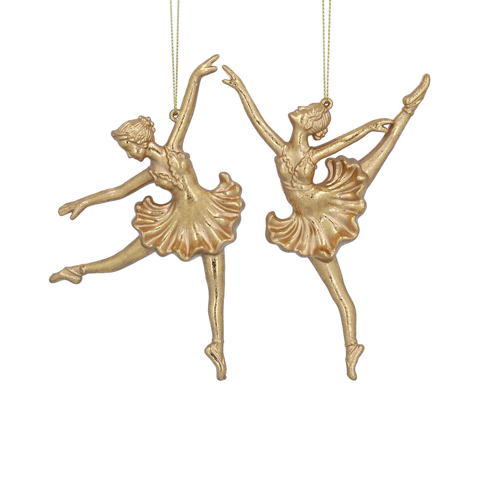 Gold Resin Ballerina Decoration