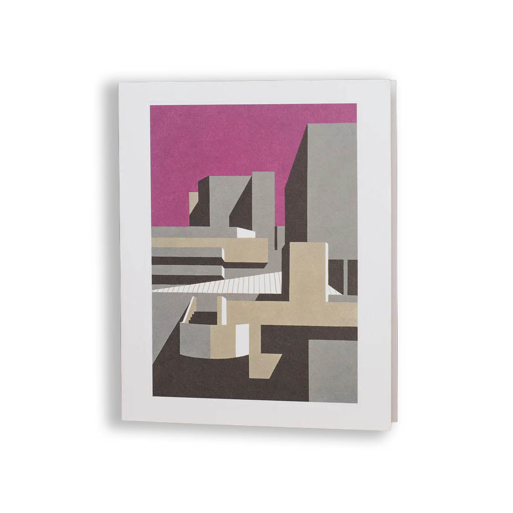 Southbank Magenta Greetings Card