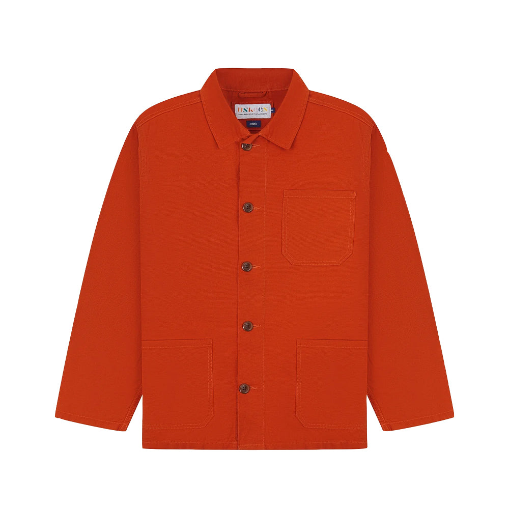Cotton Workwear Jacket - Rust