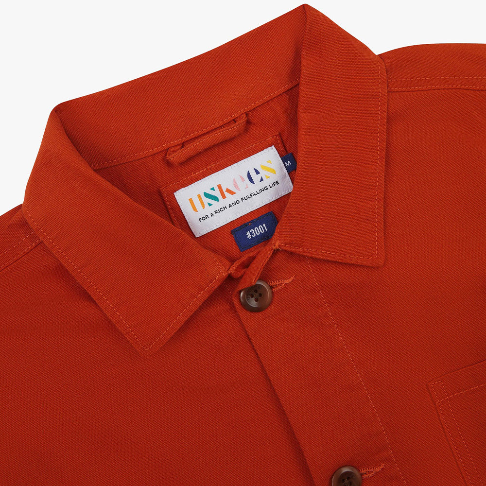 Cotton Workwear Jacket - Rust