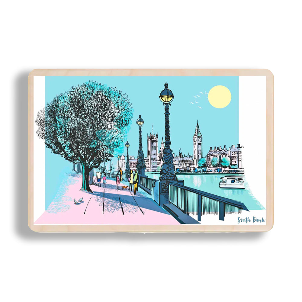 South Bank Wooden Postcard