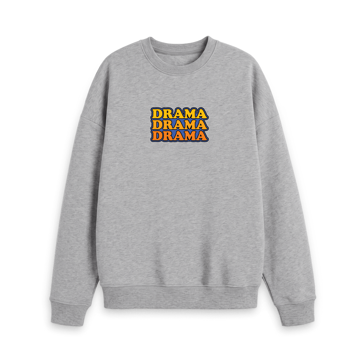 Athletic Grey Printed Sweater Front
