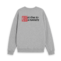 Athletic Grey Printed Sweater Back