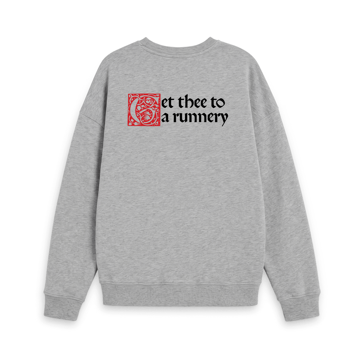 Athletic Grey Printed Sweater Back