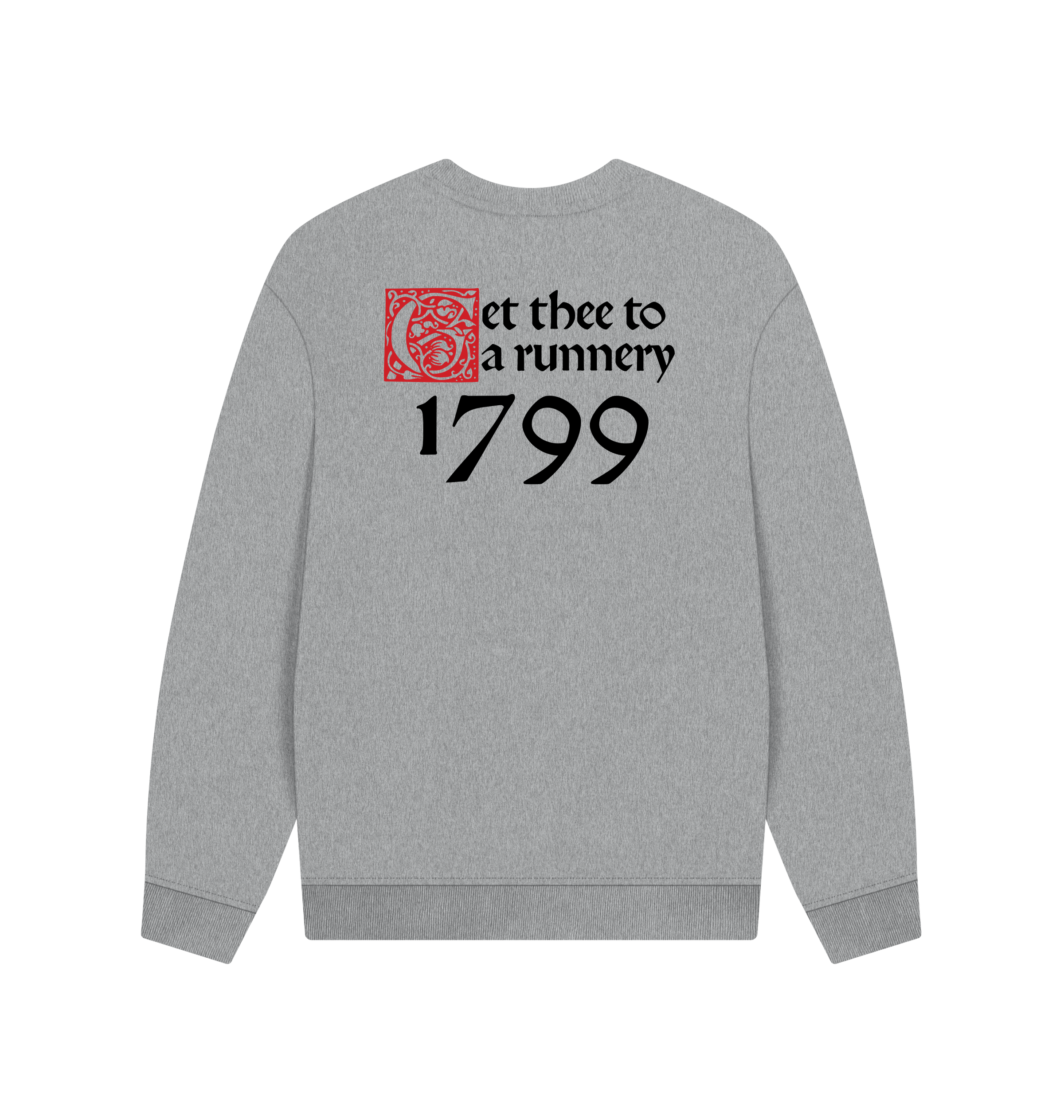 Athletic Grey Printed Sweater Back