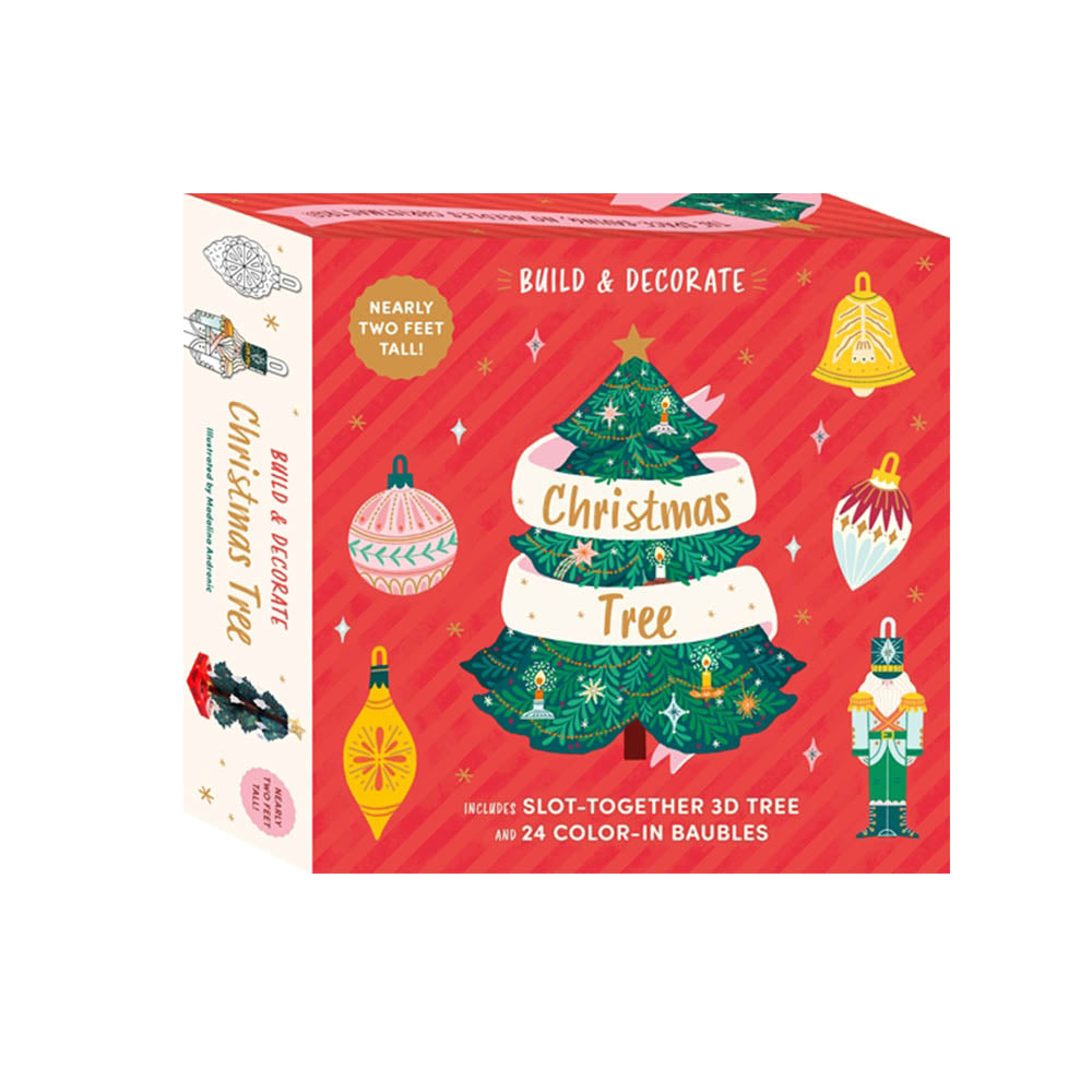 Build & Decorate: Christmas Tree: Includes slot together 3d tree & 24 colour-in baubles