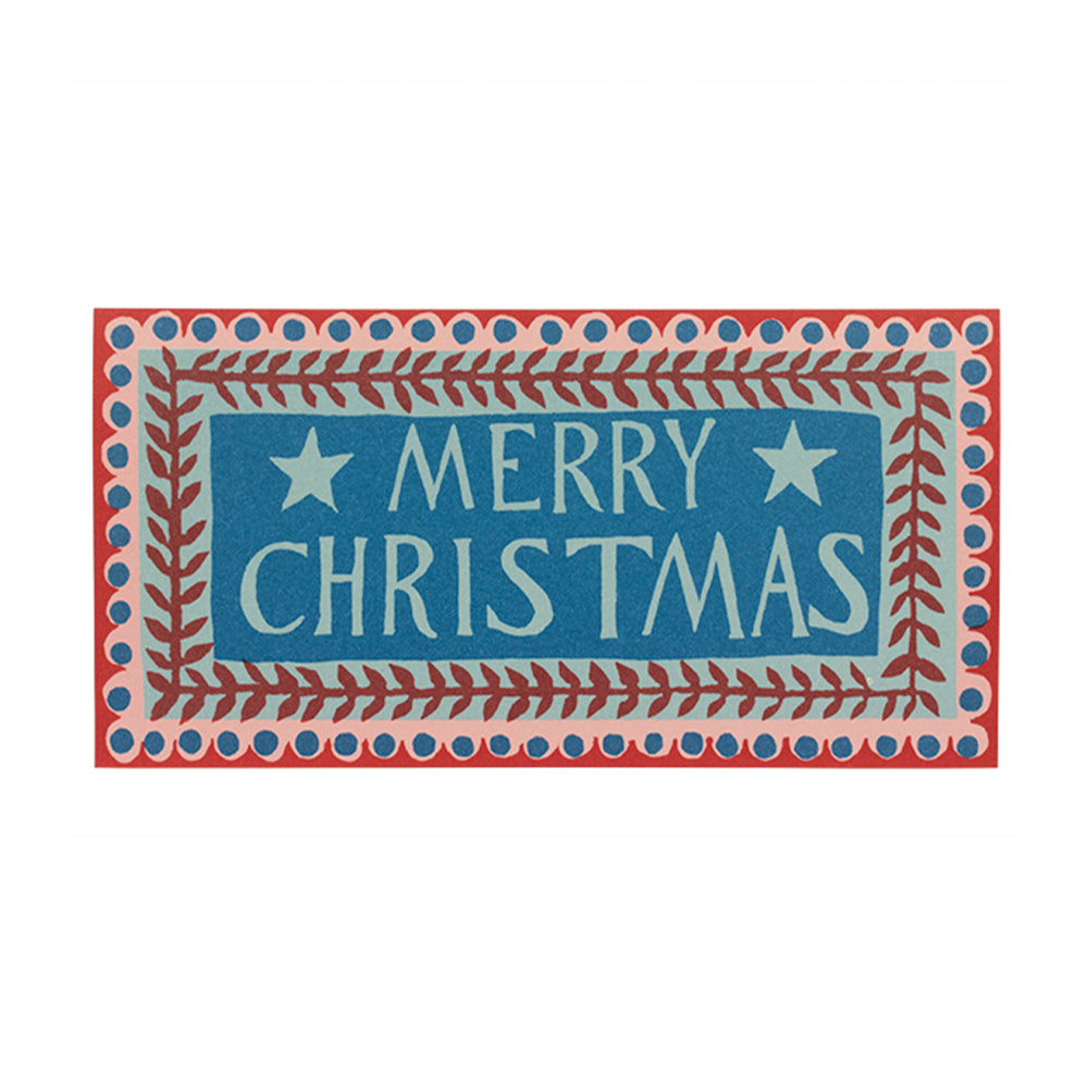 Merry Christmas Patterned Cards - Pack of 6