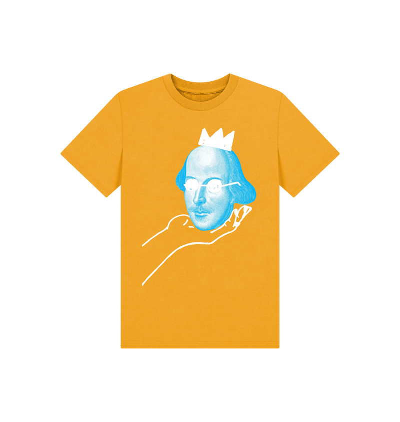 Mustard Printed Kids T-Shirt Front