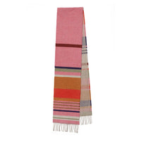 Lamsbwool Striped Scarf - Strawberry