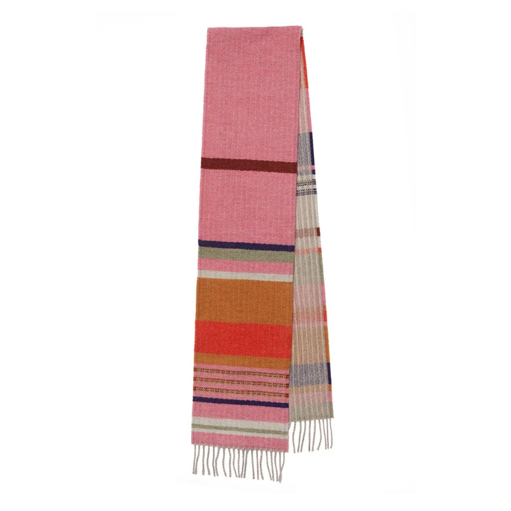 Lamsbwool Striped Scarf - Strawberry