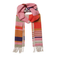 Lamsbwool Striped Scarf - Strawberry