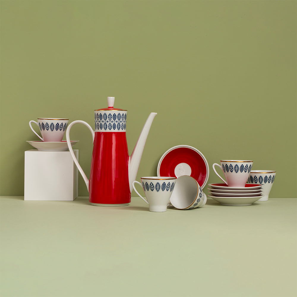 Anna - Red Coffee Set