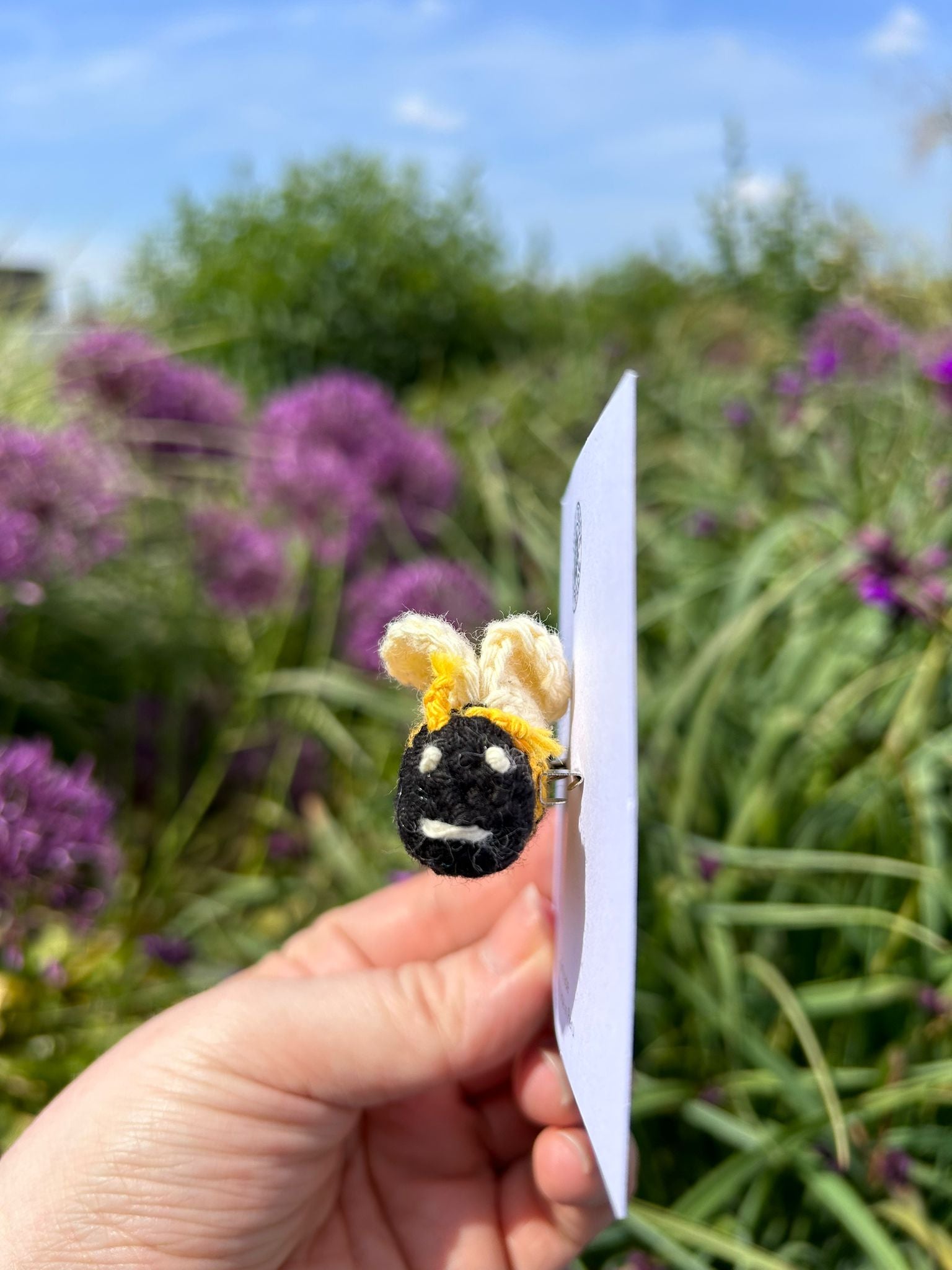 Crochet Bee Brooch