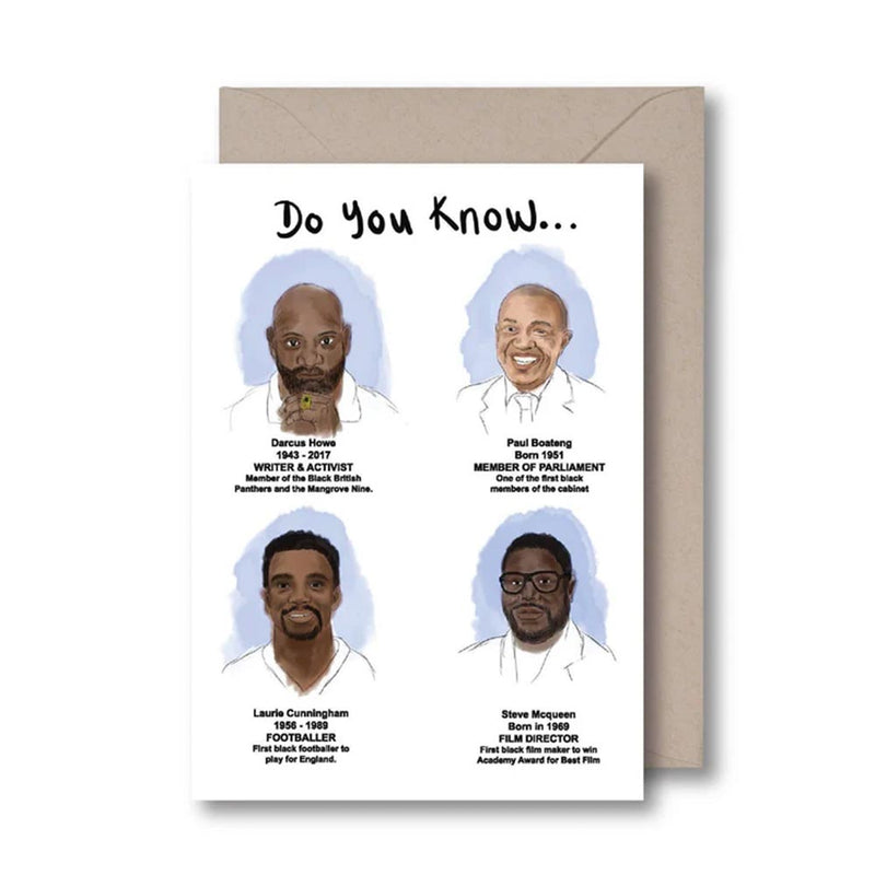 Black British Men Greetings Card