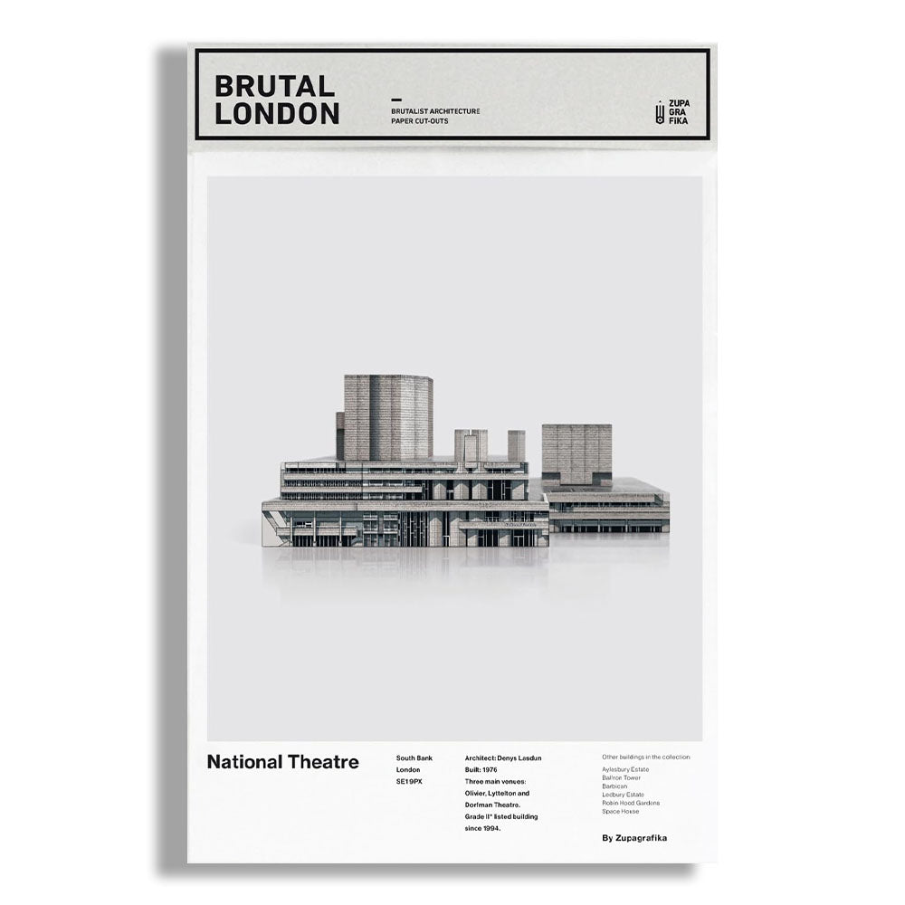 Brutal London: National Theatre Cut-Out Model