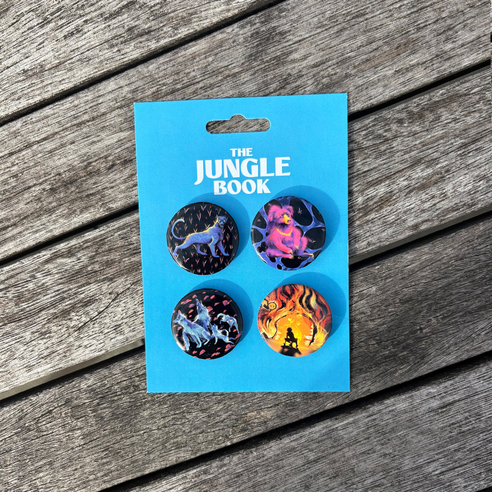 Set of 4 Button Badges - Bagheera