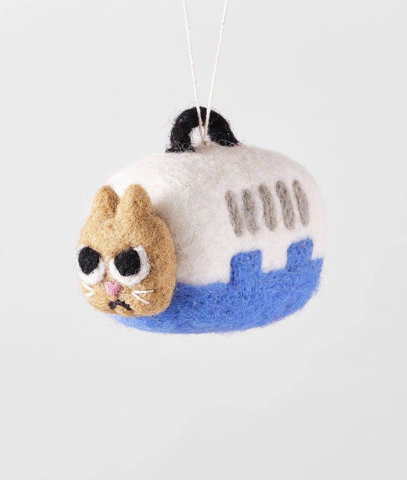 Cat Carrier Felt Decoration